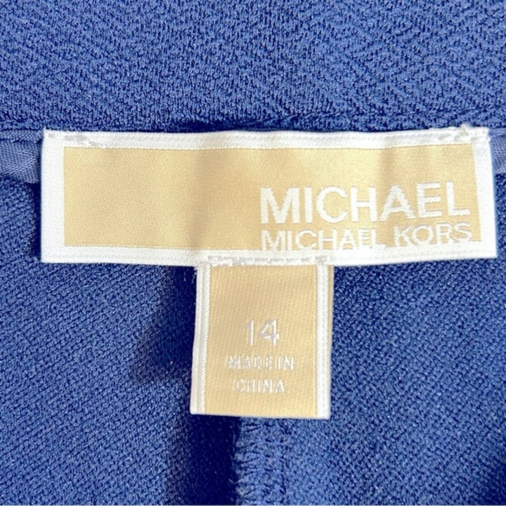 Michael Michael Kors Women’s Wide Leg Cropped Navy‎ Blue Pants Size 14 - Picture 8 of 10